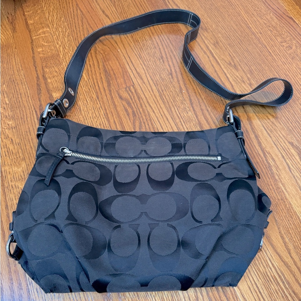Coach Black Monogram Shoulder Crossbody Bag